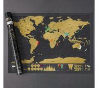 Scratch Off World Map Poster - Luckies Of London- Deluxe Edition 32.6"x23.4"