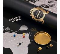Scratch Off World Map - XL Detailed Scratchable World Map Poster in Black & Silver - Premium Extra-Large Travel Map - Huge Scratch Off Map of the World with Accessories