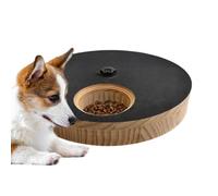 Scratch Pad for Dogs Wooden Rotating Pet Toy with Treat Box