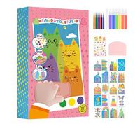 Scratch Paper Art, Colorful Rainbow Creative Drawing Kit, Educational Craft Boards, Scratchboard Supplies for Travel Family Friends Easter Birthday Home Activities
