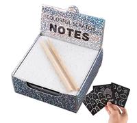 Scratch Paper Crafts - Scratch Sheets & Notes with 2 Pens | Multipurpose Design, 100 Sheets, Creative Paper Craft Supplies for ,
