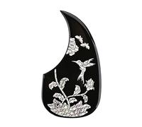 Scratch Plate for Acoustic Guitar 1pc Acoustic Folk Guitar Pickguard Self Adhesive Anti-Scratch Sticker(Black B)