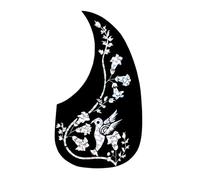 Scratch Plate for Acoustic Guitar Acoustic Guitar Pickguard Gold Phoenix Dragon Pattern Decorated Self-adhesive PVC Pick Guard Sticker(Silver D)