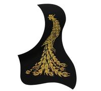 Scratch Plate for Acoustic Guitar Acoustic Guitar Pickguard Pick Guard Sticke Cool Black And Gold And Black And Silver Patterns(Gold B)