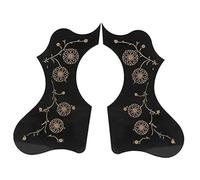 Scratch Plate for Acoustic Guitar Acoustic Guitar Plectrum Guard Plate 2 Pcs Adhesive Plastic Pickguard Guard Sticker(Black)