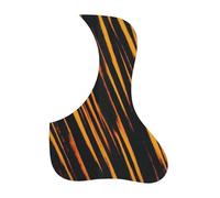 Scratch Plate for Acoustic Guitar Celluloid Acoustic Guitar Pickguard Teardrop Shape Yellow Stripe/Brown(Yellow)