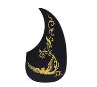 Scratch Plate for Acoustic Guitar Guitar Pickguard Stickers 40/41 Inch Wooden Guitar Pickguard Stickers Guitar Strum Baffle Pickguard(Gold B)