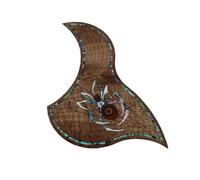 Scratch Plate for Acoustic Guitar Rosewood/maple Inlaid With Real Shell Pattern Acoustic Guitar Pickguard Backing Double-sided Adhesive(A)
