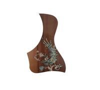 Scratch Plate for Acoustic Guitar Shell Inlaid Folk Guitar Pickguard Rosewood Ebony Backing Double-sided Adhesive(N)