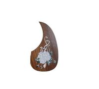 Scratch Plate for Acoustic Guitar Shell Inlaid Folk Guitar Pickguard Rosewood Ebony Backing Double-sided Adhesive(J)