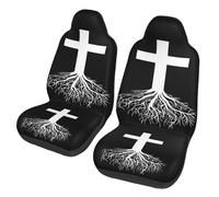 Scratch Proof Cars Seats Protector Cross Roots Cute Evangelical I Love Jesus White Cars Front Seat Covers Universal Fit Car Seat Covers For Truck, Suv, Lorry, 52X138Cm