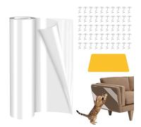 Scratch Protection Sofa Cat, 5.0 m x 40 cm, Transparent Scratch Film, Cat Self-Adhesive, Cat Scratch Protection for Furniture, Anti-Scratch Film for Cat, Cat Scratch Protection Mat for Furniture