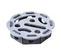 Scratch Puzzle Enrichment Box, Nail File,Multiple Cats Puzzle Toy With Compartments Felt Construction,Activity Mental Stimulation Play Cats Maze