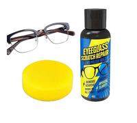 Scratch Remover Cleaner Solution - Glasses Shine Repair Kit with Anti Yellowing Formula | Multi-surfaces Restoration Liquid for Eyeglasses, Sunglasses, Watch and Screens Phones, 30g 3.23x1.14in