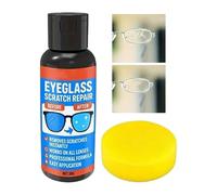 Scratch Remover for Eyeglasses - Gentle Anti-Fog Haze Elimination - Car Window Scratch Repair Kit with Sponge - for Car Windshields Watches Swim Goggles Phones Cameras Laptop