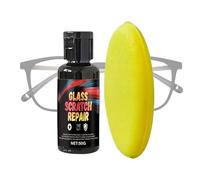 Scratch Remover for Sunglasses,50g Eyewear Yellowing Cleaner - with Sponge Sunglasses Scratch Remover - for Yellowing Oxidation Foggy Discoloration Clarity Resin Lens