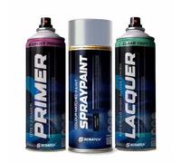 Scratch Repair Alaska White A6C Compatible with Ford Europe Vehicles Aerosol Spray Paint Kit with Primer & Clearcoat