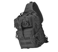 Scratch Resistant Chest Bag Oxfords Fabric Breathable Crossbody Bag For Mountain Climbing Trekking Daily Comm, Black