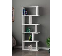 Scratch Resistant Matt White Bookshelf Shelving Unit Modern Design FWStyle White One Size