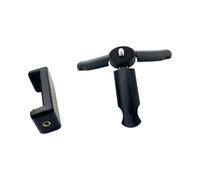 Scratch-resistant mobile phone tripod adapter, 1/4 inch screw clamp for action cameras and stabilisers, portable plastic tripod, black design for action cameras