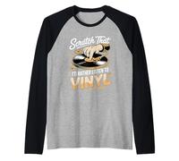 Scratch that I'd Rather Listen to Vinyl Raglan Baseball Tee