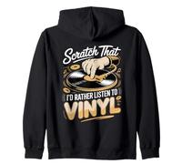 Scratch That I'd Rather Listen To Vinyl Zip Hoodie