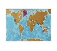 Scratch The World® - map Print (Watercolour Scratch World 84 x 59) | Maps International