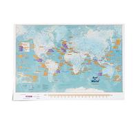 Scratch The World® Surf Map - 175 Surfing Sites Worldwide - 59 x 42 cm