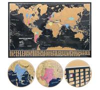 Scratch The World® Travel Map - Vibrant Colours - With Flags Of 84 x 59 cm