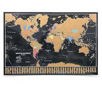 Scratch The World® Travel Map - Vibrant Colours - With Flags Of The World Panel - X-Large - 84 x 59 cm - Maps International - 60 Years + of Map Making