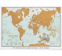 Scratch the World wall map 9781910378953 - Free Tracked Delivery