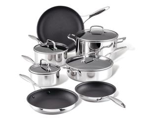 ScratchDefense Multi-Layer Stainless Steel Extreme Non-Stick Complete Pan Set - 7 Pieces