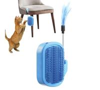Scratcher Grooming Brush Tool - Low Profile Easy Mount Removable Shell, Smooth Glide Structural Base Channel, Multi Cabinet Door Frame Attachment, Luxury Kitty Face Massager Caddy | Cat Rubbin