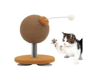 Scratching Ball for Cats, Cat Toy for Movement, Non-Slip Cat Scratching Ball with Suction Cup for Entertainment, Enrichment and Movement of Multiple Pets in the Living Room