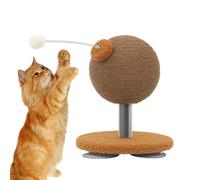 Scratching Ball for Cats, Scratching Toy for Kittens - Non-Slip Cat Scratching Ball with Suction Cup for Entertainment, Enrichment and Movement of Multiple Pets in the Living Room