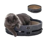 Scratching Bed for Cats, Cardboard Scratching Bed with Bell Balls, Cat Movement Game Board, for Office, Hotel, Travel, Camping, Indoor, Bedroom, Living Room