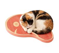 Scratching board for cats, lounge sofa in steak shape, horizontal scratching surface, for the workplace, apartment, student dorm, carpet, home, living room and