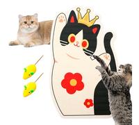 Scratching Pads for Indoor Cats | Adhesive Cat Scratch Pads Vertical Scratcher - Wall Mount Scratcher with Interactive Toys for Indoor Kitten Boredom Protecting Sofa Carpet Floor Couch Bed