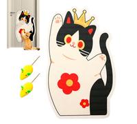 Scratching Pads for Indoor Cats | Adhesive Cat Scratcher Scratching Pad,Wall Mount Scratcher with Interactive Toys for Indoor Kitten Boredom Protecting Sofa Carpet Floor Couch Bed