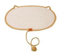 Scratching Pads for Indoor Cats | Anti-Slip Cotton Linen Natural Rug with Ball | Cat Scratching Pads - for Boredom Mental Stimulation Home Indoor Family Time Living Room Travel