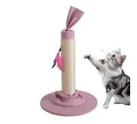 Scratching Post - Cat Post Scratcher | Cat Scratching Post Tall, Candy Design Tall Scratcher for Indoor Cats, 53cm Interactive Scratch Pole with Dangling Feather Toy, Cat Scratcher for Home