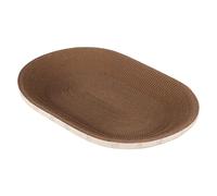 Scratching Post for Cats in Cardboard - Oval Wavy Anti-Scratch, Breathable Lounger for Sharpening Claws, Elegant Home Harmony, Furniture Protection, Rest, Sleeping Toy | Pa