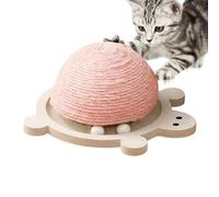 Scratching Post for Cats - Scratching Post for Cats | Scratching Post Toy for Pets in the Shape of a Shape, with Rolling Wooden Balls, Half Ball in Sisal Scratch-Resistant for Cats