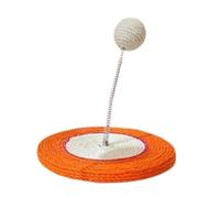 Scratching Post for Cats - Sisal Rope Scratch Tower for Furniture Protection | Wooden Base with Sturdy Vertical Pole Durable Cat Claw Exercise Toy Indoor Pet Activity Stand 7.8x7.8x7.8in