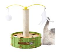 Scratching Post for Kittens, Furniture Protector with Ball Track | Sisal Scratching Post with Toys | for Home Living Room Bedroom Kitchen Porch Balcony Entrance Apartment Corner Play Area Relaxation