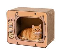 Scratching Post House for - Non-Slip Climbing in the Shape of a TV, House for Indoors | Scratching Post for Cardboard to Protect Furniture, Enrichment, Game, Exercises, Boredom,