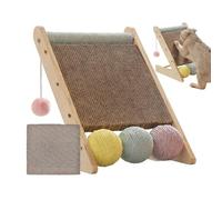 Scratching Post - Interactive Corrugated Cardboard Scratching Post with Scratching Cushion, Protection for Sofa Bed Carpet Furniture Kittens Inside