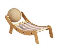 Scratching Post with Relaxing Seat for Cats | Play and Scratching Area for Cats, Inclined Plane Toy Rolling Ball Tray Playground for Exercise and Play Indoor Outdoor Garden Table Vo