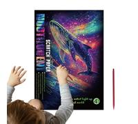 Scratching sets that glow in the dark after scraping 4 x scratch paint kits with a pen - brilliant crafts for teenagers and adults, relaxing