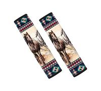 SCRAWLGOD Aztec Horse 2 Pack Car Seat Belt Pad Cover Kit Soft Strap Shoulder Pad Cushion for Backpack,Shoulder Bag